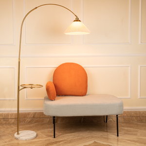 The Bay Area Arc Shaped Floor Lamp and Accent Table