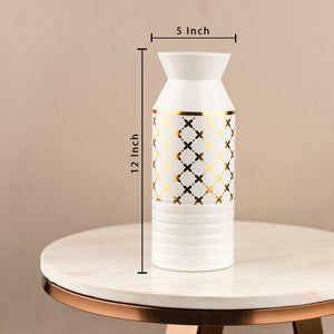 The Golden Mystique Lattice Decorative Ceramic Vase