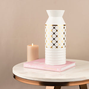 The Golden Mystique Lattice Decorative Ceramic Vase