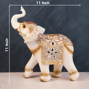 The Agra Royal Elephant Table Decoration Showpiece