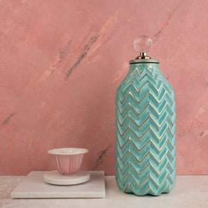 Charismatic Chevron Ceramic Decorative  Vase Set - Big