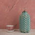 Charismatic Chevron Ceramic Decorative Vase And Showpiece Set - Small