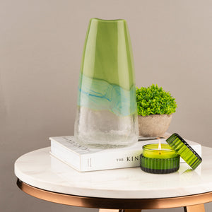 The Emerald Rainforest Handblown Glass Decorative Vase