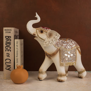 The Agra Royal Elephant Table Decoration Showpiece