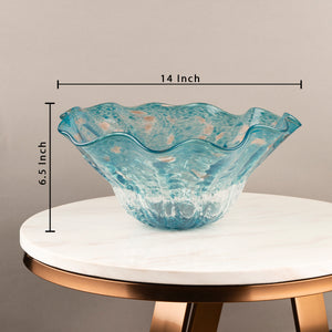 The Crystal Sea Blue Handblown Decorative Vase