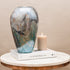 The Blue and Green Sandblasted Handblown Glass Decorative Vase