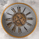 The Aries Large Antique Wall Clock With Moving Gear Mechanism