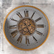 The Aries Large Antique Wall Clock With Moving Gear Mechanism