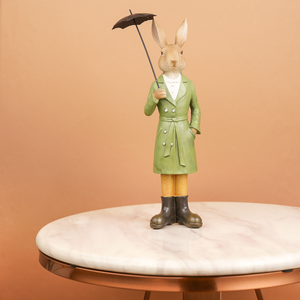 Rainy Day Bunny Decorative Showpiece