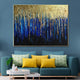 The Parisian Blue and Gold Drip 100% Hand Painted Wall Painting