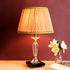 Slick & Sleek Classic Stainless Steel Crystal Lamp with Fabric Shade