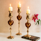 Giovani Glass & Stainless Steel Candle Stand Set