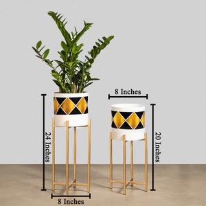 Elegance Personified Metal Planters : Set of Two