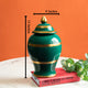 Emerald Sunburst Decorative Ceramic Vases - Small