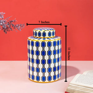 Geometry of Love Decorative Ceramic Vase - Small