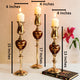 Giovani Glass & Stainless Steel Candle Stand Set of 3