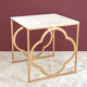 Opulence Magnified Marble and Gold Side Table