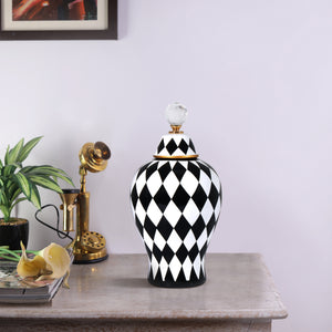 The London Checker Board Ceramic Decorative Vase