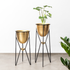 Fiesta Love: Set of Two Metal Planters