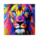 Ecstasy Lion Framed Canvas Print