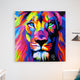 Ecstasy Lion Framed Canvas Print