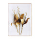 Printed Golden Leaves Framed Canvas Print