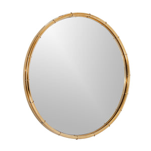 The Golden Ribbed Decorative Wall Mirror
