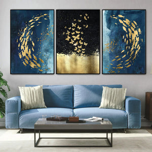 Into the Blue Framed Canvas Print
