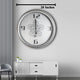 Ivory & black Rim Classic Wall Clock With Moving Gear Mechanism