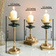 Jade Green Crescent Shaped Candle Stand set of 3