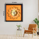 Radiant Delight Orange Shadow Box Wall Decoration Piece