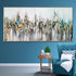Life in Technicolour 100% Hand Painted Wall Painting (With Outer Floater Frame)