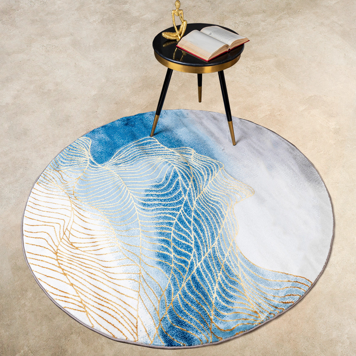 Buy Aqua Marine Circular Floor Rug (5x5feet) | Dekor Company