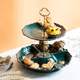 Green  Paradise Two Tier Cake Plate