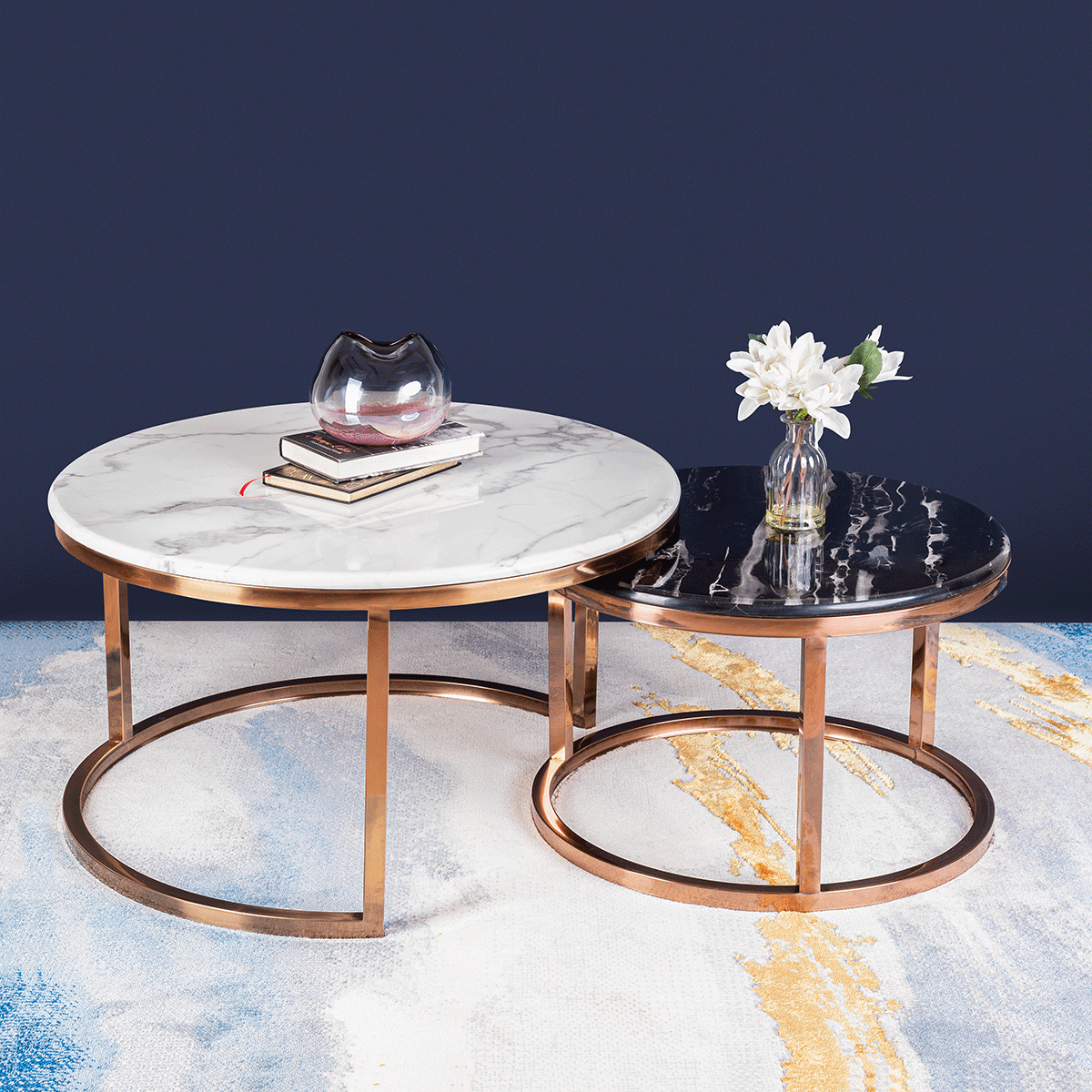 Rose gold online round coffee table