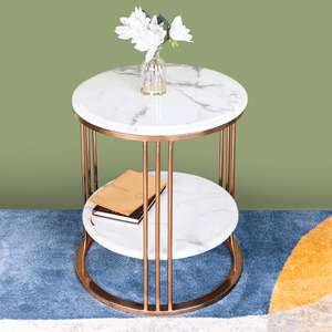 The Mystique Tube Double Decker Accent Table