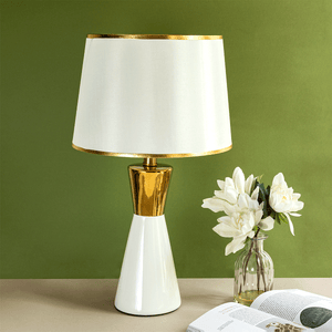 The White and Gold Plateau  Decorative Table Lamp