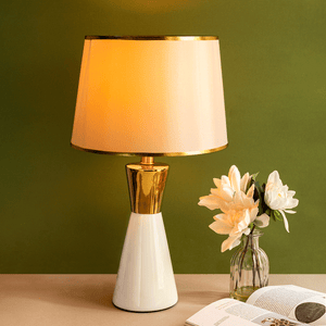The White and Gold Plateau  Decorative Table Lamp