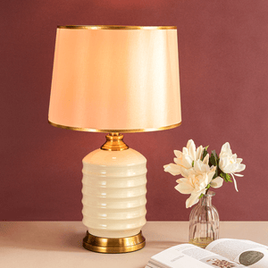 The White and Gold Ripple Decorative Table Lamp