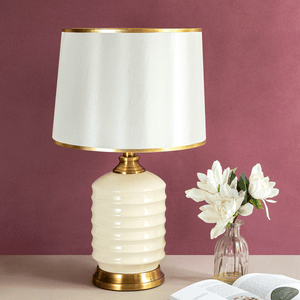 The White and Gold Ripple Decorative Table Lamp