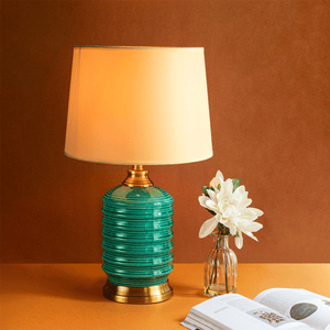 The Green and Gold Ripple Decorative Table Lamp