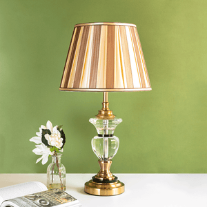 LLyon Classic Stainlless Steel Lamp with fabric shade