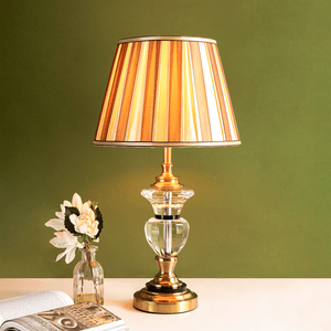 LLyon Classic Stainlless Steel Lamp with fabric shade