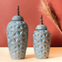 The Rustic Charm Ceramic Decorative Vase And Showpiece - Set of 2