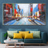 Streets of Manhattan Hand painted Wall Art (With Outer Floater Frame)