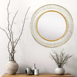 The Golden Piped Decorative Wall Mirror