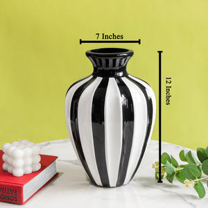 Night and Day Decorative Ceramic Vase - Small
