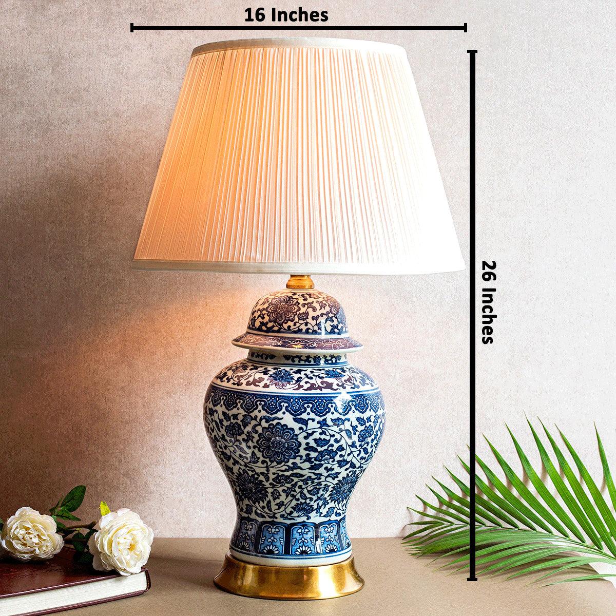 Persian Blue Decorative Ceramic Table Lamp - Main Image