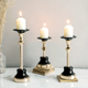 Tall Antique Candle Stand Set