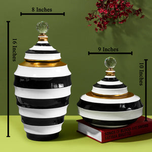 Regal Elegance Decorative Ceramic Vase - Pair
